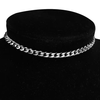 Din Oțel inoxidabil Clavicula Colierele Caseta Lanț Legat Coliere Scurte Gât Lanțuri pentru Femei Minimalist Cravată Colier Hot de Bijuterii