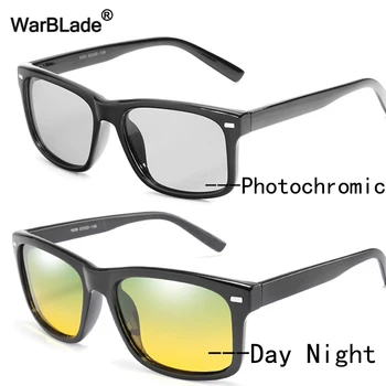 WarBLade Noi Polarizate Fotocromatică ochelari de Soare Barbati de Noapte Viziune ochelari de Soare Zi de Noapte Ochelari Anti-orbire Conducere Ochelari Ochelari