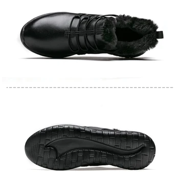 ONEMIX Barbati Pantofi de Funcționare de Iarnă Ține de Cald Cizme Impermeabile din Piele Adidași în aer liber Alunecare Pe Pantofi de Mers pe jos de Adult Glezna Cizme de Zăpadă