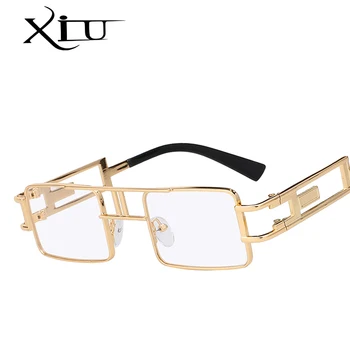 XIU Pătrat Steampunk ochelari de Soare Barbati Femei Epocă ochelari de Soare Brand de Design de Moda de Vară, Ochelari de Calitate Superioară UV400