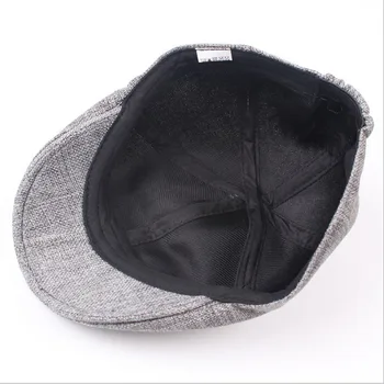 SUOGRY Brand Capac Plat Pentru Barbati Femei Lenjerie Flatcap Bereta Vara Pălărie Cald Britanic francez de Epocă Capace Și Pălărie Boina