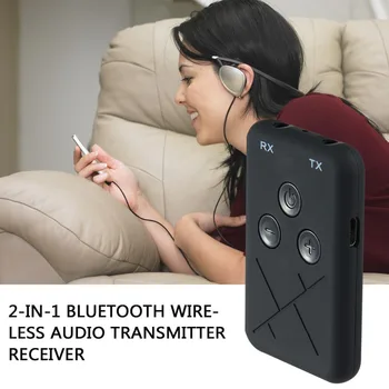 Hevaral Bluetooth 4.2 Adaptor 2 in 1 Bluetooth Transmițător și Receptor TV de 3,5 mm AUX Muzica Stereo Audio Jack Wirelesss Adaptador