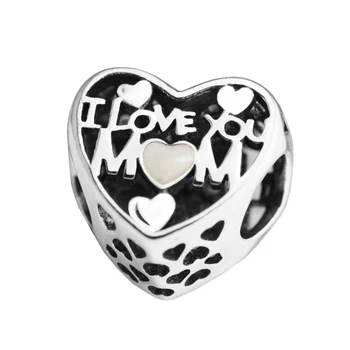Se potriveste pentru Pandora Bratari de Dragoste pentru Mama Margele de Argint Argint 925 Farmece DIY Bijuterii Transport Gratuit