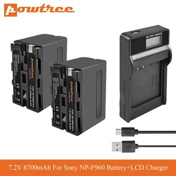 8700mAh NP-F970 NP-F960 NP-F970 Baterii cu Indicator LED de Putere +LCD Încărcător Rapid pentru SONY HVR-HD1000 HVR-HD1000E HVR-V1J L7