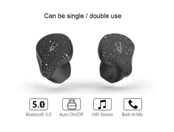 Noi Sabbat X12 Ultra Qualcomm TWS Wireless Bluetooth 5.0 Căști Sport HiFi Stereo Auriculare Suport încărcător wireless căști