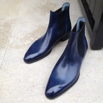 Pantofi barbati Nou pentru 2020 de Înaltă Calitate Bărbați Glezna Cizme de sex Masculin Vinage Rochie Clasica Chelsea Iarna cu Fermoar Boot Dimensiunea Pantofi 38-48 HA281