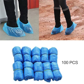 100buc Pantofi de Plastic Acoperă Ploua Boot de Unică folosință pantofi în aer liber accesorii 34*14 cm rezistent la apa Rezista murdărie și noroi