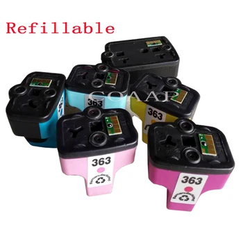 6pk Compatibil hp363 Refillable cartuș de cerneală pentru PhotoSmart C5180 C5183 C5185 C5188 C5190 C5194 Printer