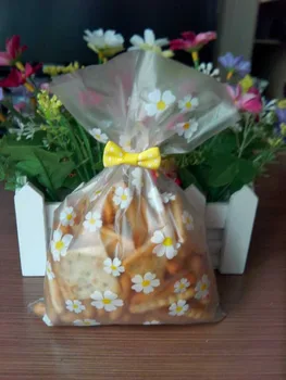 100 Buc/set Pungi de Bomboane Flori de Imprimare de Calitate Alimentară Cadouri Partid Biscuit Tort Cookie-uri de Ambalare Sac de Unică folosință Sac de Patiserie 13*19cm