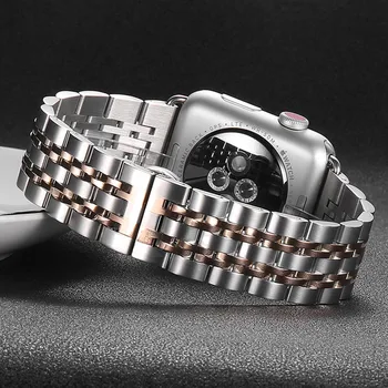 Curea Pentru Apple Watch band 44 mm 40 mm iwatch benzi 42mm/38mm Oțel Inoxidabil brățară brățară watchband pentru seria 5 4 3 38/42 mm