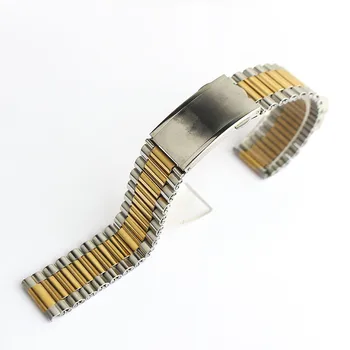 Watchband de Argint Godlden din oțel inoxidabil 18mm curea pentru RADO BĂRBAȚI ÎNCHEIETURA CEAS SL11