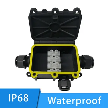 IP68 Cutie de Joncțiune în aer liber rezistent la apa 2 3 4 5 Modul 5-12mm Conector de Cablu Electric Extern Cablu de Alimentare Conector pentru Led-uri de Lumină