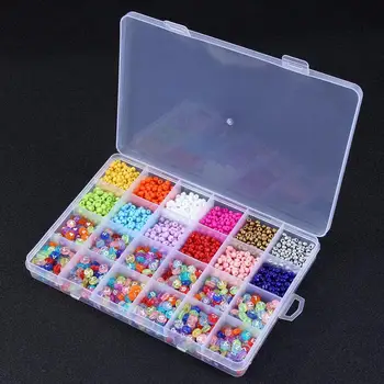 2700Pcs/4mm Cutie de Bomboane de Culoare Transparent Inițialele Margele Acrilice Rotunde Scrisoare Spațiu Margele Pentru DIY Face Colier Brățară Bijuterii