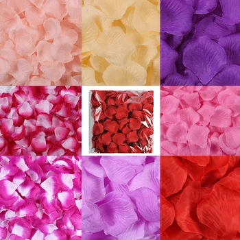 Mengsutang 01-16 Culori 5500pcs / lot 5*5cm mătase petale de trandafir pentru Decor Nunta Romantic Artificiale Flori de Trandafir