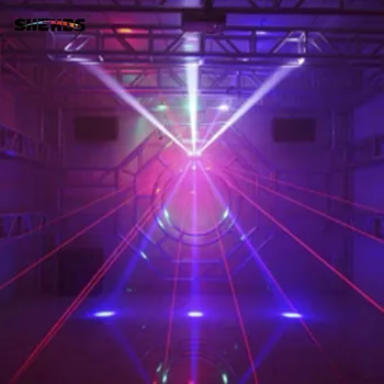 SHEHDS 16X3W 3in1 cu Laser pentru DJ petrecere disco etapă minge de lumini în Mișcare Cap Lumina Laser Rock Stage Bar Rotativ și Lumină