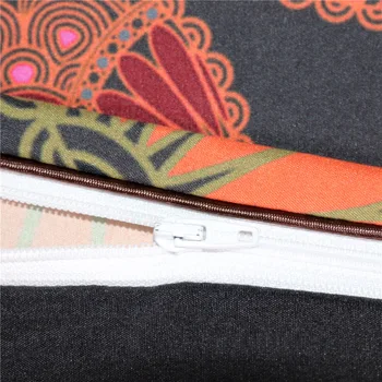 2018 Nou stil Etnic de imprimare set de lenjerie de Pat maro cu Flori de lenjerie de Pat lenjerie de pat Boem Mandala bumbac Carpetă Acopere seturi de Pernă roșie