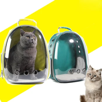 New Sosire câine de Companie pisica Transport Respirabil Sac Portabil de Companie în aer liber, de Călătorie Transparent Capsulă Rucsac Caine Pisica 5 culori