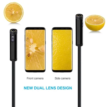 2021 mai Nou Dual Lens Endoscop 2MP 1080P HD Pentru USB-C Telefon Android Camera Endoscop 8mm Impermeabil Cap Cu Lumina Borescope