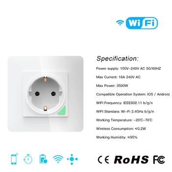 UE WiFi 5pcs Smart Socket Priză de Putere de Ieșire de Control de la Distanță de Energie Monitorul Funcționează Cu Amazon Alexa de Start Google