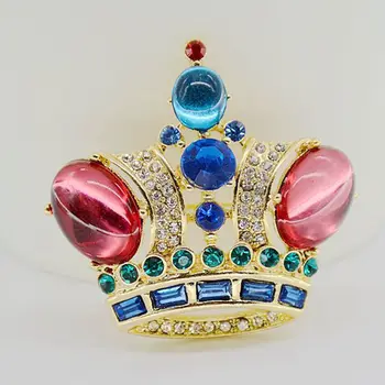APY Vintage Red crown jewel brosa cadou rafinat Cristalino Imperial Farmece Plin De Bijuterii de Nunta