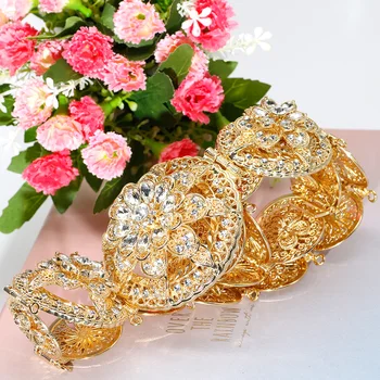 SUNSPICE-MS Femei Flori Nuntă Centura Pentru Rochie de Bijuterii de Aur și argint de Culoare Ctystal Talie Talie Lanț Circular Aliaj Cataramă