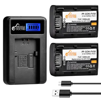 Pentru Sony NP-FV50 NP-FV50 Baterie + LCD Incarcator pentru Sony HDR XR550E XR350E CX550E CX350E CX150E DCR SR68E SX83E SX63E SX43E CX230