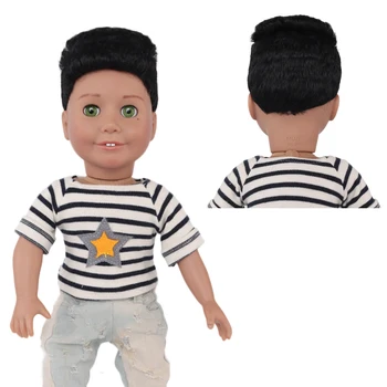 Papusa peruci numai Afro Bucle Mici Terminat Peruci pentru băiat de 18 inch Înălțime American Doll cu 10-11 inch Cap papusa diy accesorii