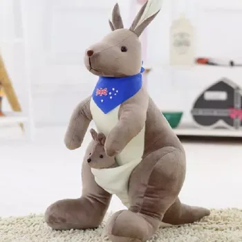 Jucării de Pluș moi Australia Cangur care Transportă Un Copil de Pluș Umplute Animale Cangur Mama si Fiul de Colectare de Jucării pentru Copii de craciun cadou