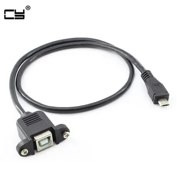 5PCS/lot Micro USB 5pin Male la USB B Female Montare pe Panou Tip Cablu de 30cm cu Șuruburi cablu 30cm, 50cm 100cm