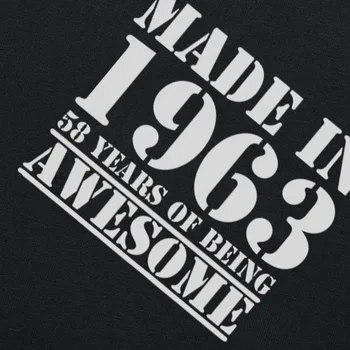 Amuzant a Făcut În 1963 58 de Ani de Ziua de nastere Minunat Print Glumă T-shirt Soțul Casual cu Maneci Scurte din Bumbac Tricouri Barbati