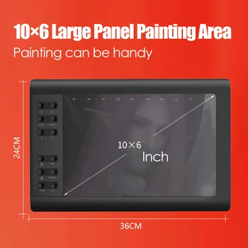10×6 inch Grafice Profesionale de Desen Tableta Pentru PC Cu 8192 Niveluri Stilou Digital Tabla de Scris Pad Pentru Mac os Android Windows