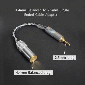 OKCSC OFC Adaptor 2.5 mm de sex Masculin Interfață 4.4 mm de sex Feminin Echilibrat Mufă Audio Stereo Cablu 8 Nuclee pentru SONY ALFA-2A TA-ZH1ES NW-WM1Z