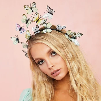 1buc Manual mai Multe Culori Fluture Monarh Bentita Doamnelor Exagerat de Păr Accesorii Doamnelor Benzile de Păr DIY Headpieces