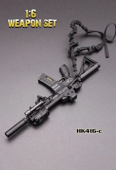 NOUL Mini Ori Jucării Arma Model 16cm 1/6 Scară Figura Arme Modelul Accesorii HK416 C timp De 12
