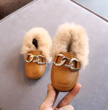 Nouă Fete Pantofi De Piele Cu Bumbac Gros De Moda Cald Moale Copii Pantofi De Zăpadă Copii Mocasini Pentru Copii Mici Fete Dimensiunea 21-30