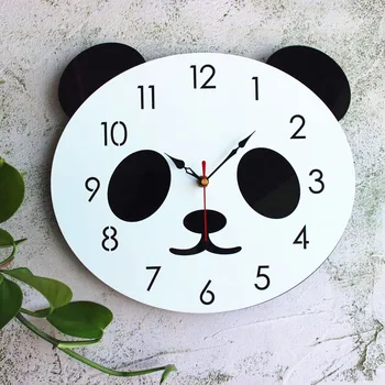 Moderne, creative, desene animate ceas de perete acrilica ceas Comoară Națională Panda drăguț acasă minimalist ceas de perete camera copiilor decor