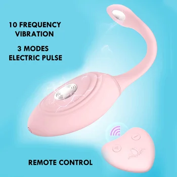 Șoc Electric Vibrator pentru Femei ușor de Purtat Chilotei Vibratoare Ou fără Fir Control de la Distanță Sari Ou Vigina Mingea Jucarii Sexuale pentru Femei