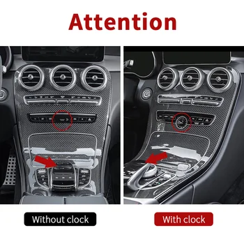 Real Fibra de Carbon Panoul de Control pentru+ Mercedes Benz W205 Amg Coupe / Tapiterie Interior C63 Mercedes C Class Accesorii X253 Glc