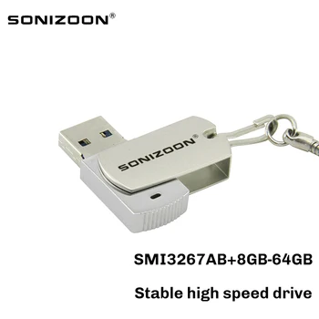 Unitate Flash USB pen drive 64 GB 32 GB16GB 8 GB Stabile de mare viteză flash stick de rotație pendrive SONIZOON XEZUSB3.0