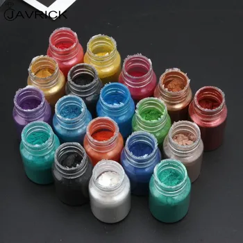 18Color Cosmetice Clasa Perlate Pudră de Mică de Săpun Machiaj de Artă Colorant Rasina Epoxidica Vopsea Perla Pigment de Luare de Bijuterii 10g