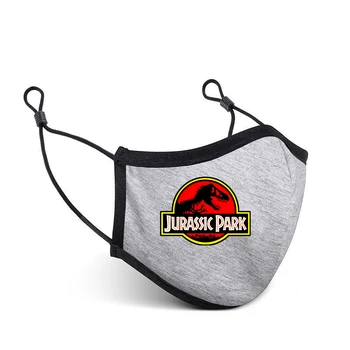 Jurassic Park Masca De Fata Lumea Jurassic Ioni De Argint Antibacterieni Masca Reutilizabile De Protecție Din Bumbac Măști De Praf Lavabil Masca
