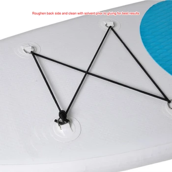 1 Set Inel D-Pad PVC Patch Punte Tachelaj 2.5 m, Negru Elastic de Bungee jumping Rope Kit Pentru Stand Up Paddle Board SUP Punte Accesorii