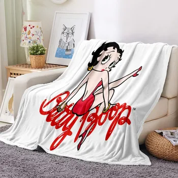 Betty Boop Flanel Pătură 3D de Imprimare de Desene animate Popeye Arunca Pătură Pentru Dormitor Acasă Fleece Pătură Picnic Călătorie Canapea Pătură Moale