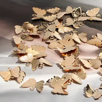 100buc/set Moda Farmec Fluture Accesorii Bijuterii Aur, Argint, Bijuterii din Metal de Culoare pentru a Face DIY Cercei Colier Material