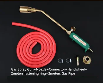 Încălzire cu gaz Torch Arma de Foc GPL Gaz Torch Pistolul de Sudură cu Gaz Pistol de Pulverizare Aruncător de Flăcări+Conducta de Gaz+Duză+inel de fixare a +conector