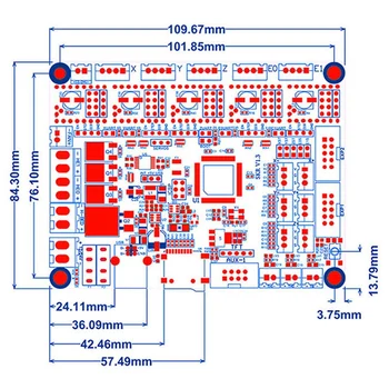 Imprimanta 3D Placa de baza SKR V1.3 32-Bit DIY Controller PCB Aprobarea Consiliului TMC2130 SPI TMC2208UART Modul