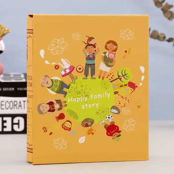 5 6 7 inch 200 de Poze de Familie Buzunare Desene animate Album Foto Interstițială Fotografii Cartea Caz Copilul Album de Stocare Memoria de Nunta Cadou