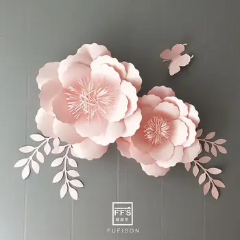 SET10# FFS Flori de Hârtie de Perete de Nunta 3D Flori de Camera de Decorare Petrecere Fundaluri Shopwindow Prima fată ziua de nastere partid