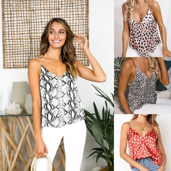 Sexy Leopard Rezervor Femei Doamnelor Leopard Imprimate Bluza Noua Vesta Fără Mâneci Rezervor Stil De Moda De Top