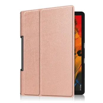Pentru Yoga Lenovo Smart Tab Yoga Tab 5 YT-X705 Tablet 10.1 inch, Smart Cover Sleeve Caz Slim Flip Culoare Pură 2 Pliabil